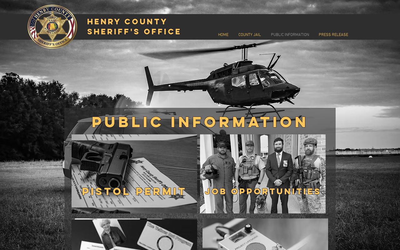 Henry County arrest records sheriff public information page