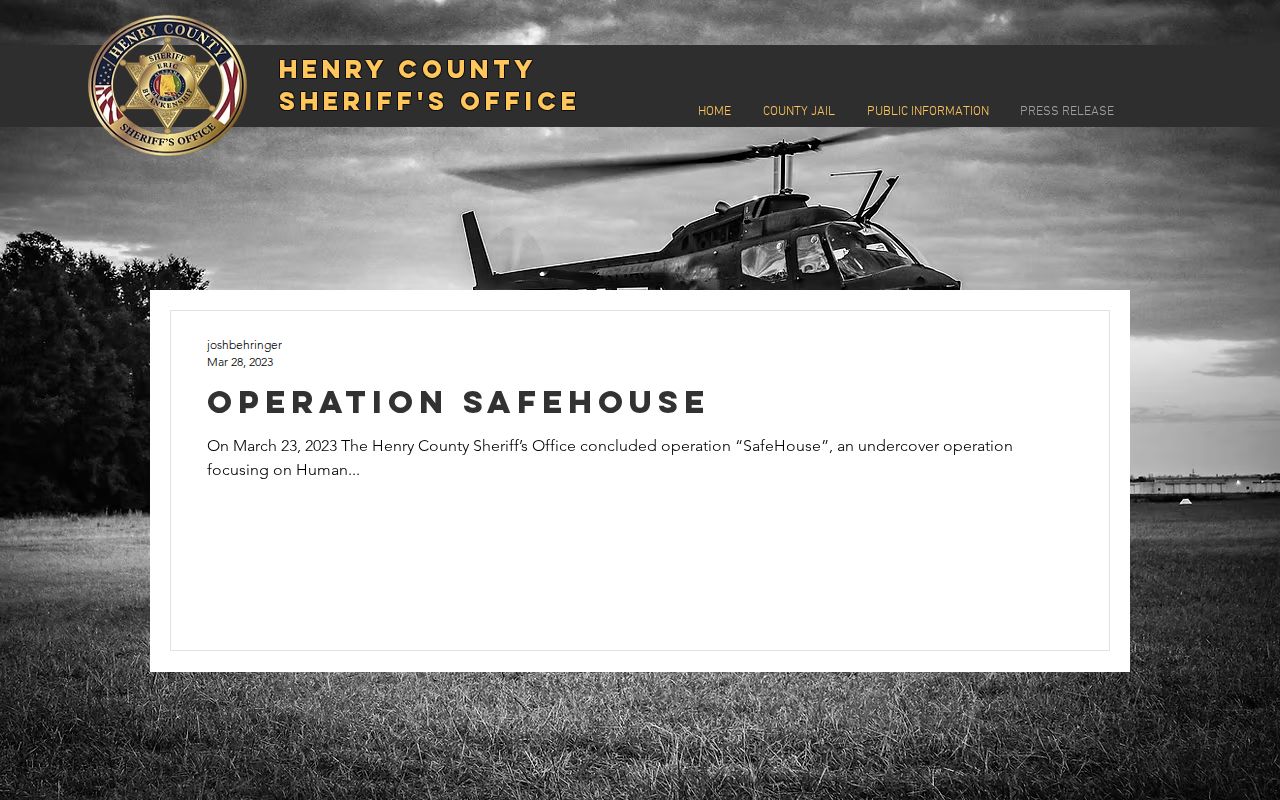 Henry County arrest records sheriff press releases page