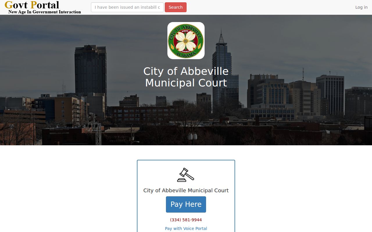 Henry County court dockets Abbeville Municipal Court payment portal