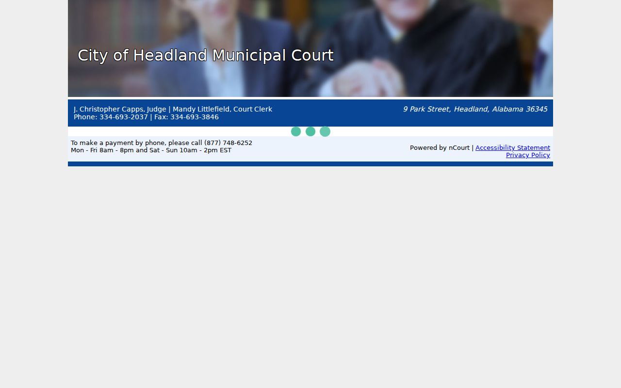 Henry County court dockets Headland nCourt citation payment portal