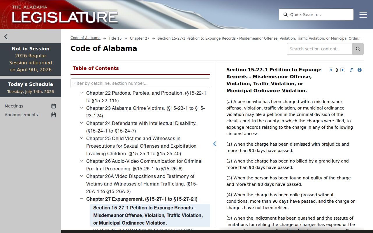Henry County court records misdemeanor and traffic expungement statute