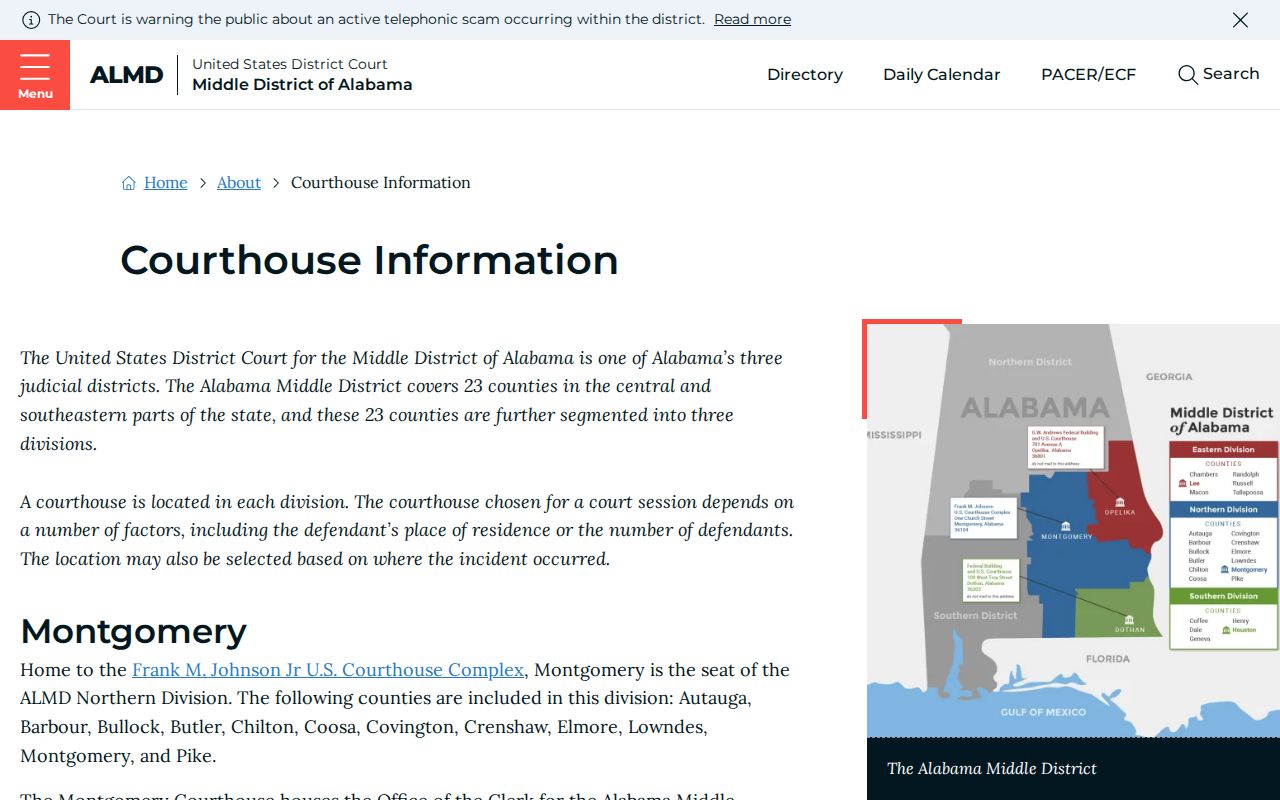Henry County District Court records Middle District courthouse information