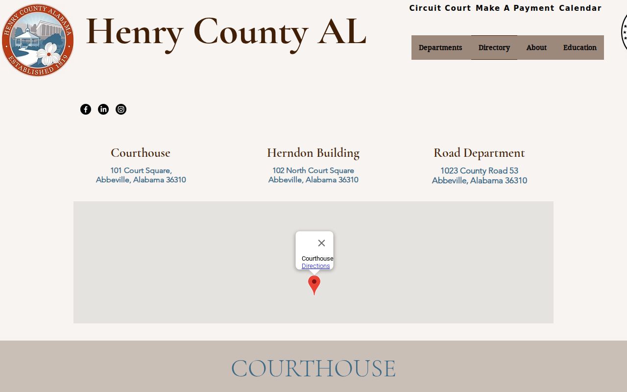 Henry County Court records courthouse and agency directory