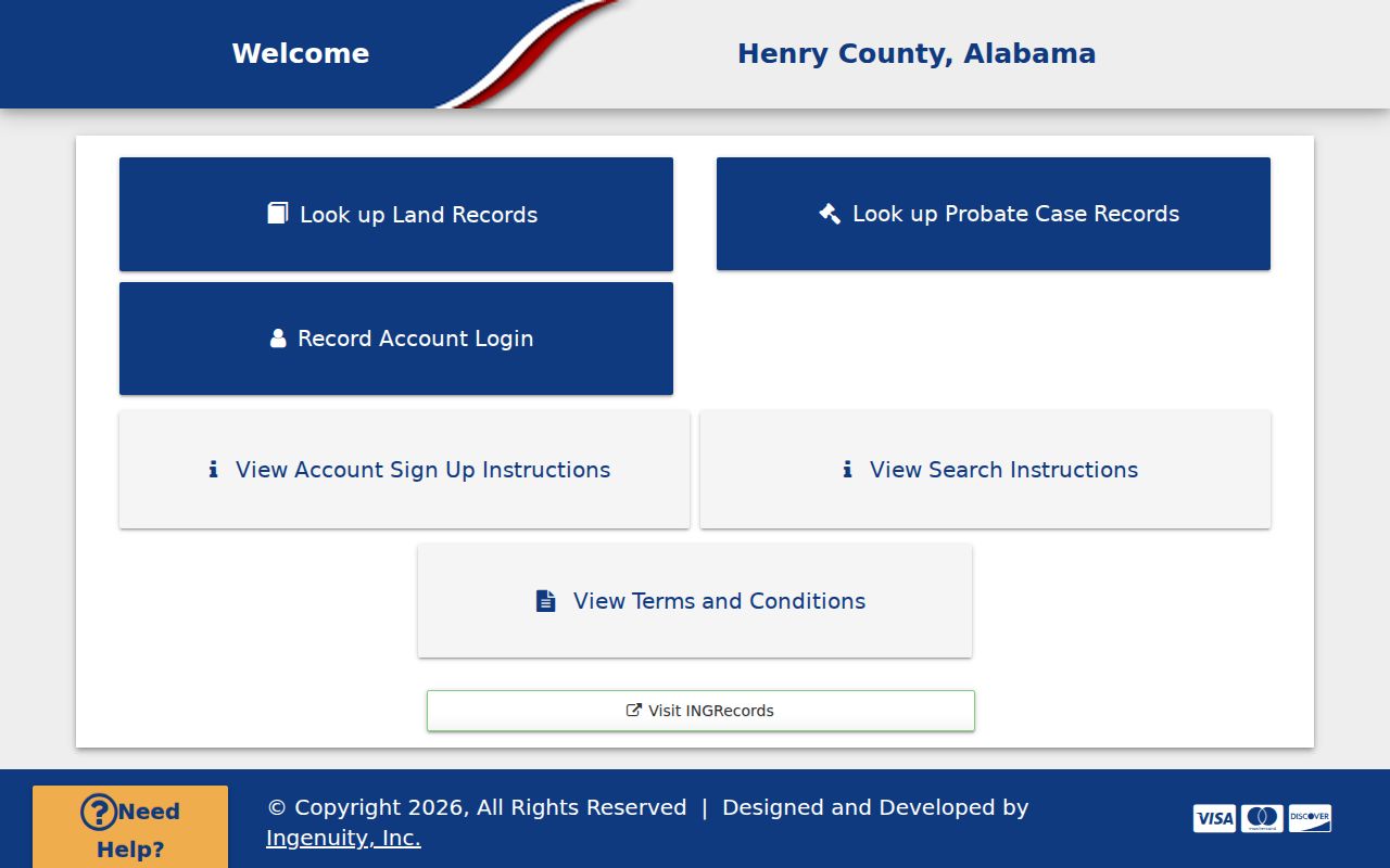 Henry County Probate Court records online services portal